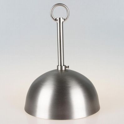 Lampen Baldachin 120x62mm Metall edelstahloptik Kugelform mit Leuchtenaufhängung