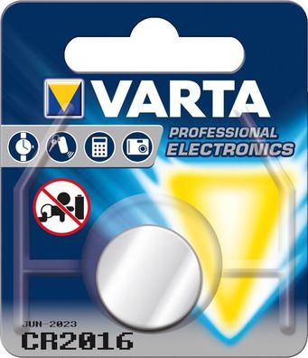 CR2016 Varta Knopfzelle 3V Lithium Batterie 90 mAh (6016)