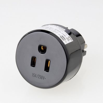 Reisestecker-Adapter USA/ Japan auf Deutschland 15A/250V