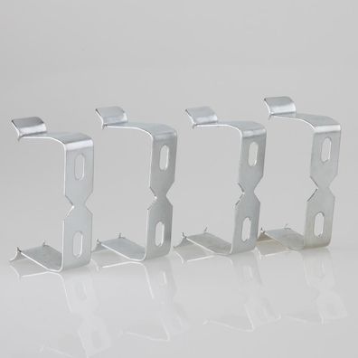 Tischsteckdosen Metall Halteklammer-Set 4 Stück Breite ab 45 mm