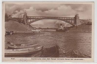 55183 Ak Kiel Hochbrücke über dem Kaiser Wilhelm Kanal bei Levensau 1927