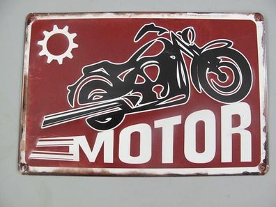 Blechschild, Reklameschild, Motor Bike, Motorrad Wandschild 20x30 cm