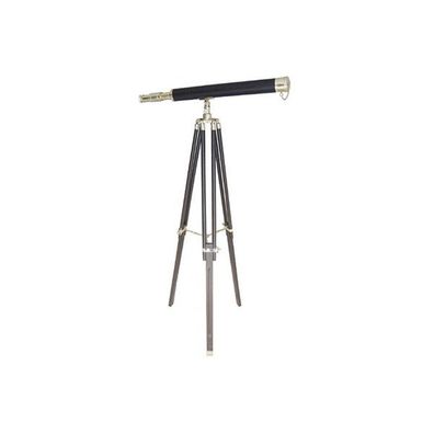 Stand Teleskop, Marine Fernrohr Holz Stativ, Messing Mono Okular 69 x 130 cm
