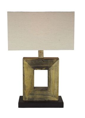 Tischlampe, Schreibtischlampe, Lampe Fine Art aus alten Paletten Holz 52 cm