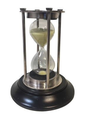 Maritime Sanduhr, 30 Minuten Stundenglas, Glasenuhr, Messing verchromt