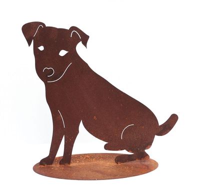 Hund Jack Russell Terrier 40x45cm Edelrost Rost Gartendekoration Tier Hunde