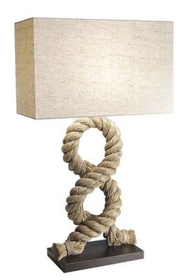 Seillampe, Achtknoten Lampe, Maritime Hockerleuchte, Stehlampe, Taulampe 73 cm
