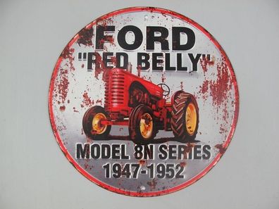 Blechschild, Reklameschild, Ford Red Belly, Traktor Wandschild 30 cm