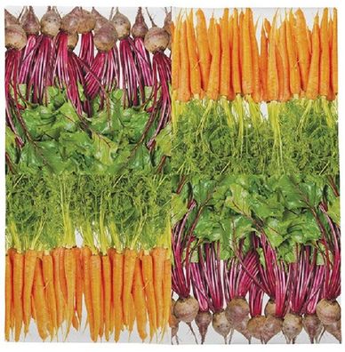 20 Servietten mit heimischem Gemüse, Gemüsesorten 33 x 33 cm