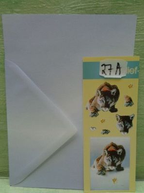 Heike Schäfer 3D Relief-Stanzbogen Din A4 easy Card mit Kouvert Tiere