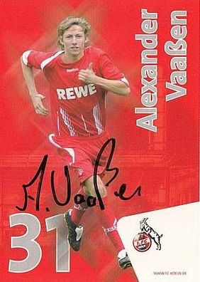Alexander Vaaßen 1. FC Köln 2009-10 Autogrammkarte + A34359