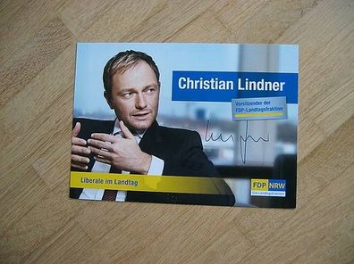 FDP Generalsekretär MdB Christian Lindner - handsigniertes Autogramm!!!