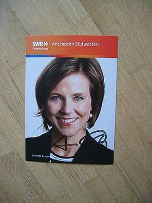 SWR Fernsehmoderatorin Annette Krause - handsigniertes Autogramm!!!