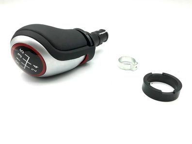 ALU Schaltknauf PULS rot CHROM LED passend für Peugeot 206 206CC