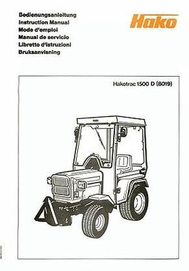 Bedienungsanleitung Betriesanleitung HAKO - Trac 1500 D (8019)