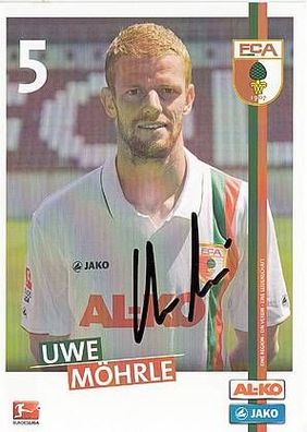 Uwe Möhrle FC Augsburg 2011-12 Autogrammkarte + A34682
