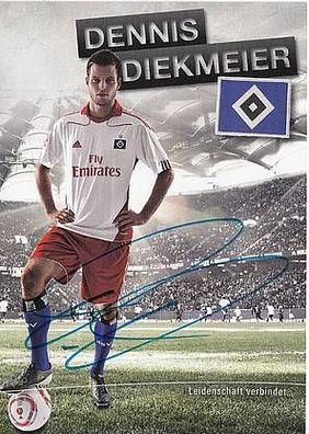 Dennis Dieckmeier Hamburger SV 2010-11 Autogrammkarte + A34801
