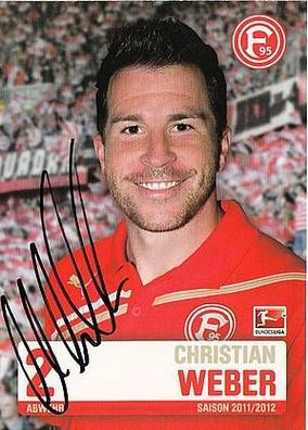 Christian Weber Fortuna Düsseldorf 2011-12 Autogrammkarte + A34845
