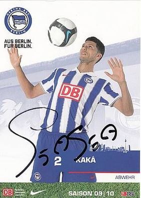 Kaka Hertha BSC Berlin 2009-10 Autogrammkarte + A34957