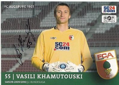Vasili Khamutouski FC Augsburg 2009-10 Autogrammkarte + A34961