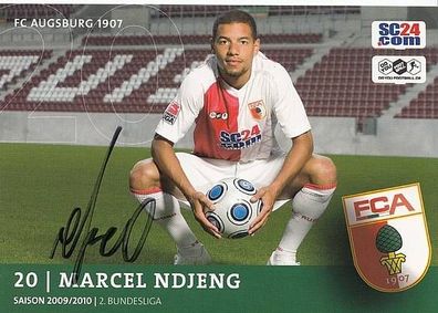 Marcel Ndjeng FC Augsburg 2009-10 Autogrammkarte + A34964