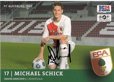 Michael Schick FC Augsburg 2009-10 Autogrammkarte + A34967