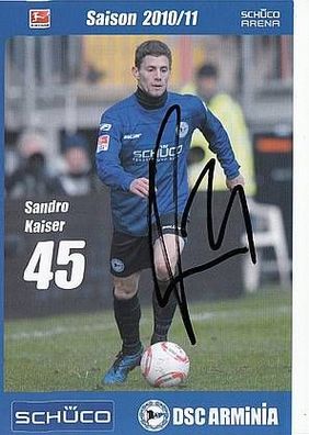 Sandro Kaiser Arminia Bielefeld 2010-11 Autogrammkarte + A34998