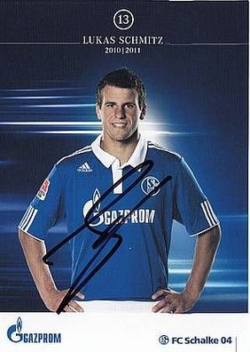 Lukas Schmitz FC Schalke 04 2010-11 Autogrammkarte + A35097