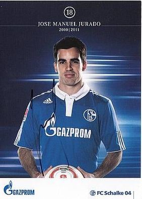 Jose Manuel Jurado FC Schalke 04 2010-11 Autogrammkarte + A35094