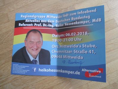 MdB AfD Politiker Prof. Dr. Heiko Heßenkemper - handsigniertes Autogramm!