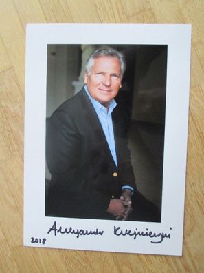 Polen Präsident Aleksander Kwasniewski - handsigniertes Autogramm!!