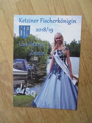 Ketziner Fischerkönigin 2018/2019 Lisa-Marie Zessin - handsigniertes Autogramm!!!