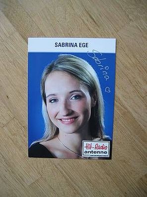 Hit-Radio Antenne Niedersachsen Moderatorin Sabrina Ege - handsigniertes Autogramm!!!
