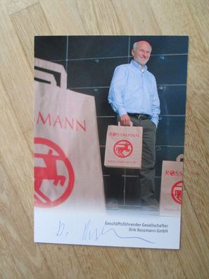 Unternehmer Dirk Rossmann - handsigniertes Autogramm!