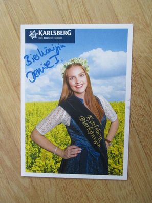 Karlsberg Bierkönigin Denise I. - handsigniertes Autogramm!!!