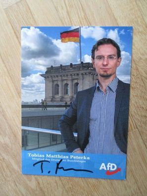MdB AfD Politiker Tobias Matthias Peterka - handsigniertes Autogramm!!!