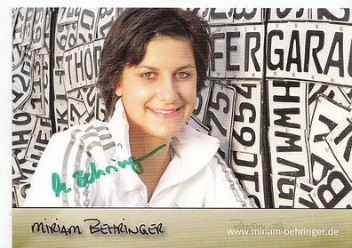 Miriam Behringer Autogrammkarte original Signiert Biathlon + A35225