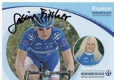 Sabine Fischer Autogrammkarte Original Signiert Radfahren + A35291