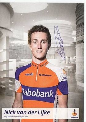 Nick van der Lijke Autogrammkarte Original Signiert Radfahren + A35312