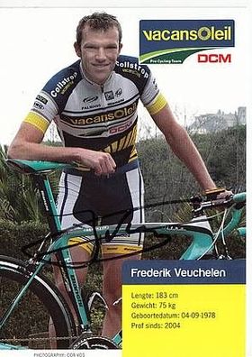 Frederik Veuchelen Autogrammkarte Original Signiert Radfahren + A35342
