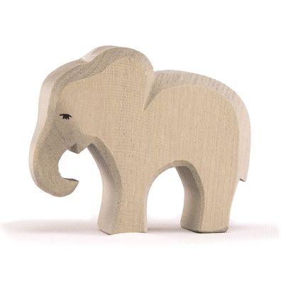 Elefant klein fressend - Ostheimer 20423 Holzfigur NEU