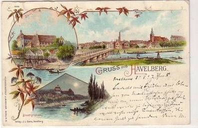 57287 Ak Lithographie Gruß aus Havelberg 1897