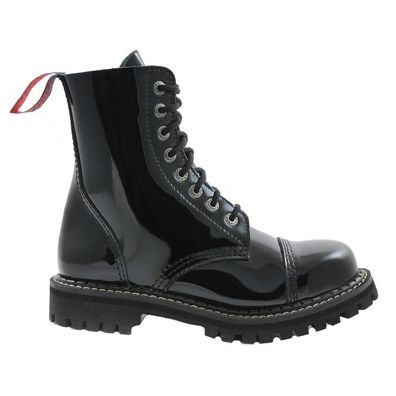 Angry Itch 8-Loch Gothic Punk Army Ranger Lackstiefel