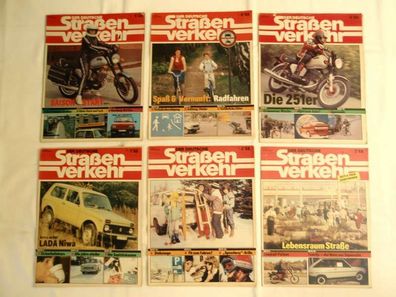 6 x Der Deutsche Straßenverkehr 1988 , Nr. 1,2,3,5,6,8 , DDR Oldtimer