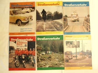 6 x Der Deutsche Straßenverkehr 1984 Nr.1,3,6,7,8,9 DDR Oldtimer