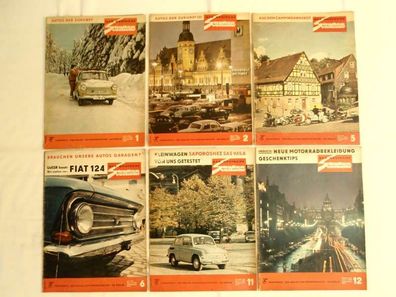 6 x Der Deutsche Straßenverkehr 1966 Nr. 1,2,5,6,11,12 , DDR Oldtimer