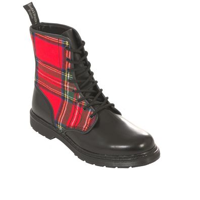 Boots & Braces 8-Loch Stiefel Easy Way Tartan