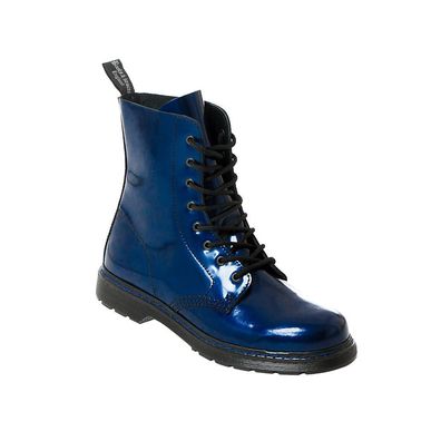 Boots & Braces 8-Loch Stiefel Easy Way Metallic Blue