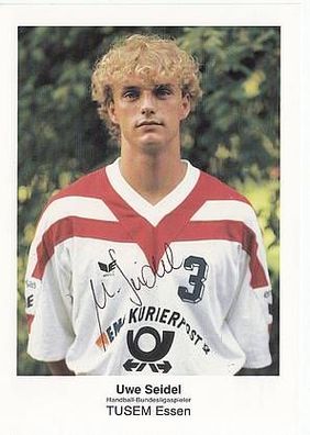 Uwe Seidel TUSEM Essen 1990-91 Autogrammkarte Original Signiert Handball + A35503