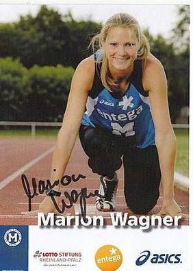 Marion Wagner Autogrammkarte Original Signiert Leichathletik + A35608